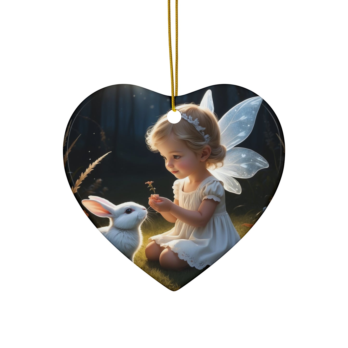 "Prescious Little Fairy" Ceramic Ornament, 4 Shapes