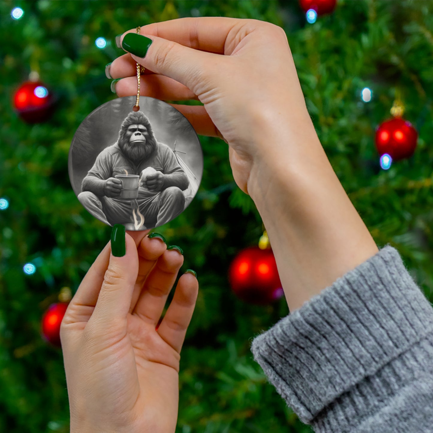 'My Away Place' BIGFOOT HABITAT Ceramic Ornament