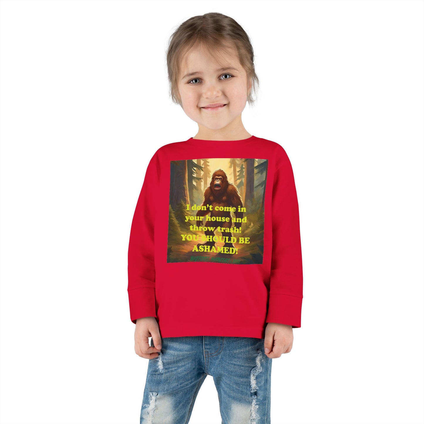 'Don't trash my Home!' Toddler Long Sleeve Tee