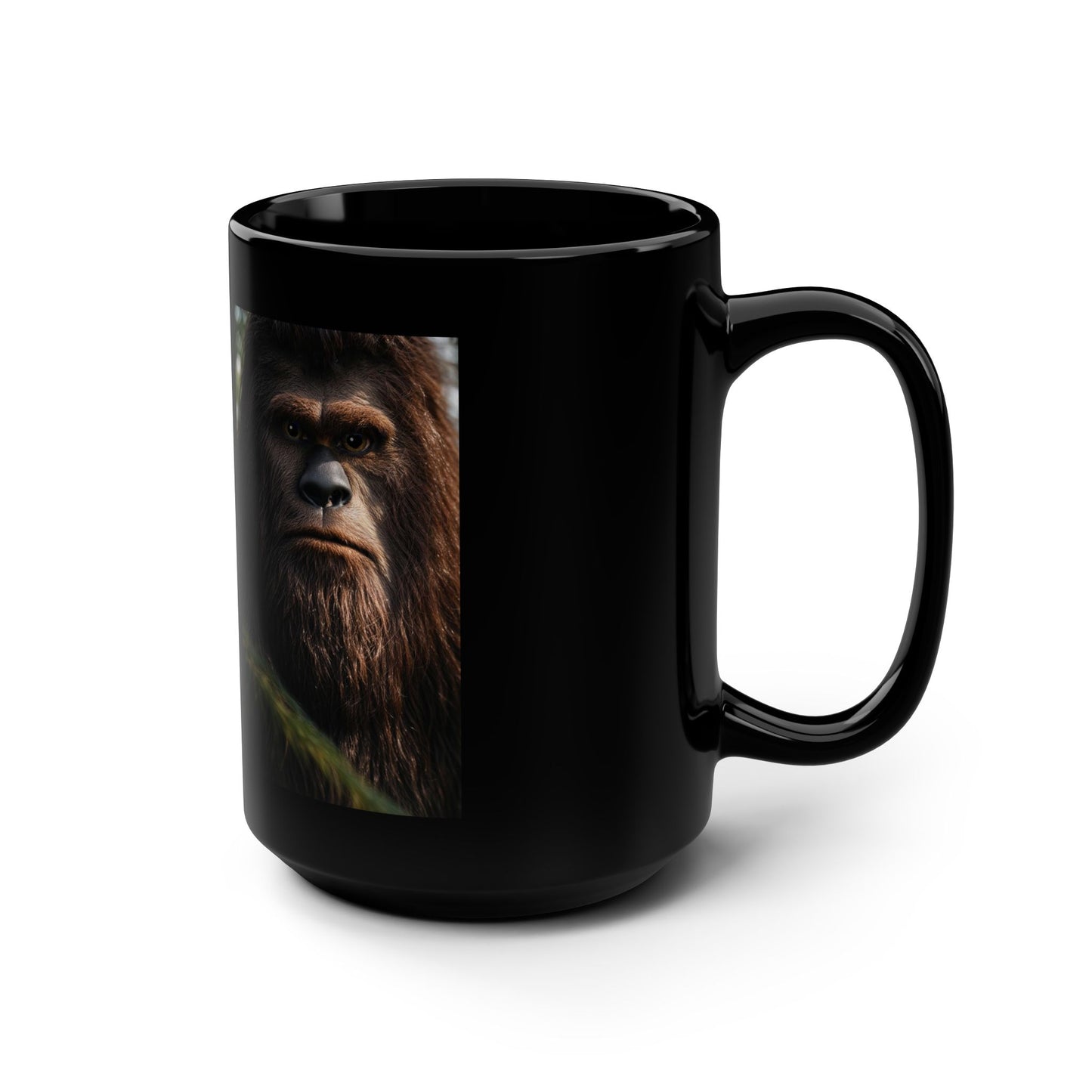 BIGFOOT PORTRAIT Black Mug, 15oz