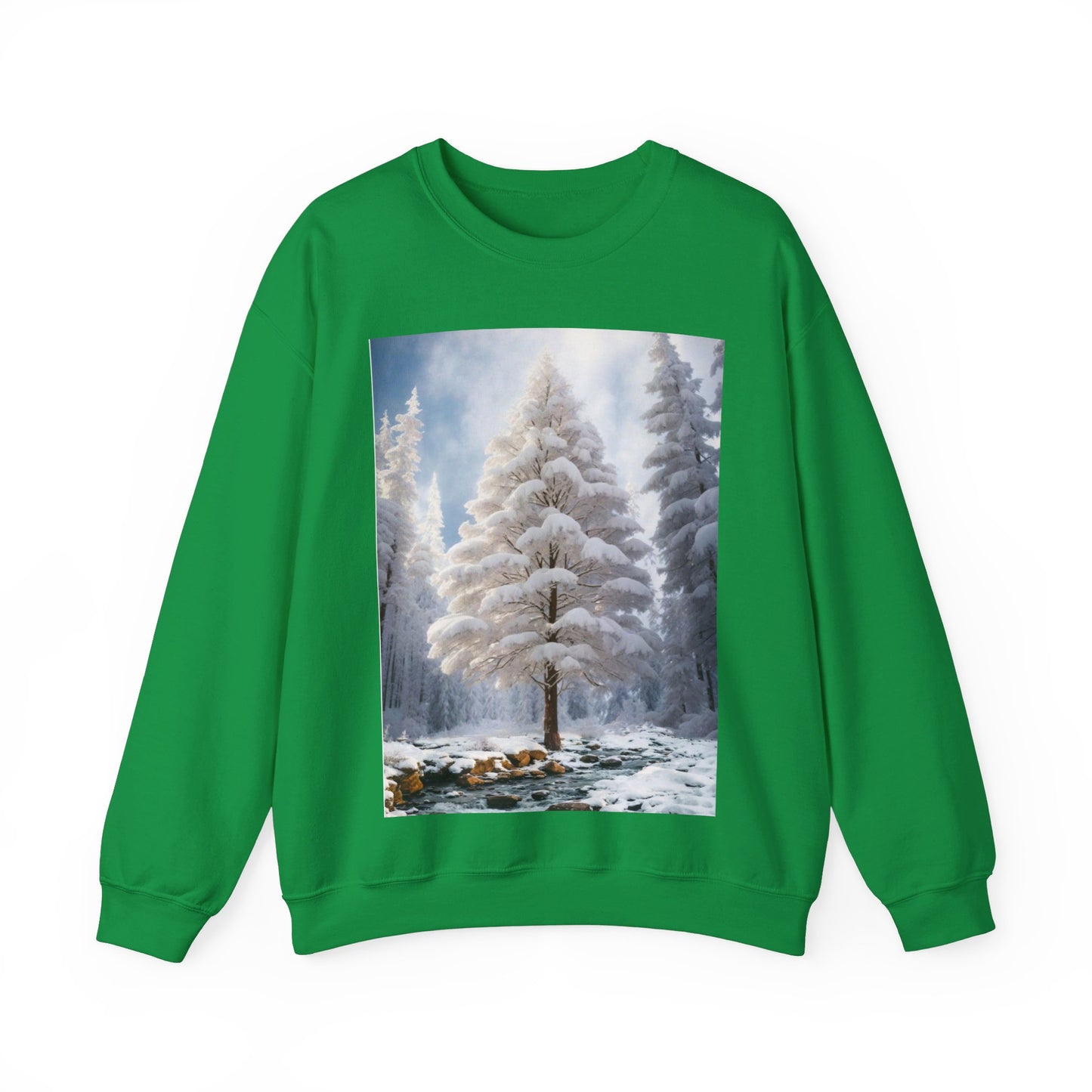 Winter Wonderland Winter Scene Crewneck Sweatshirt .