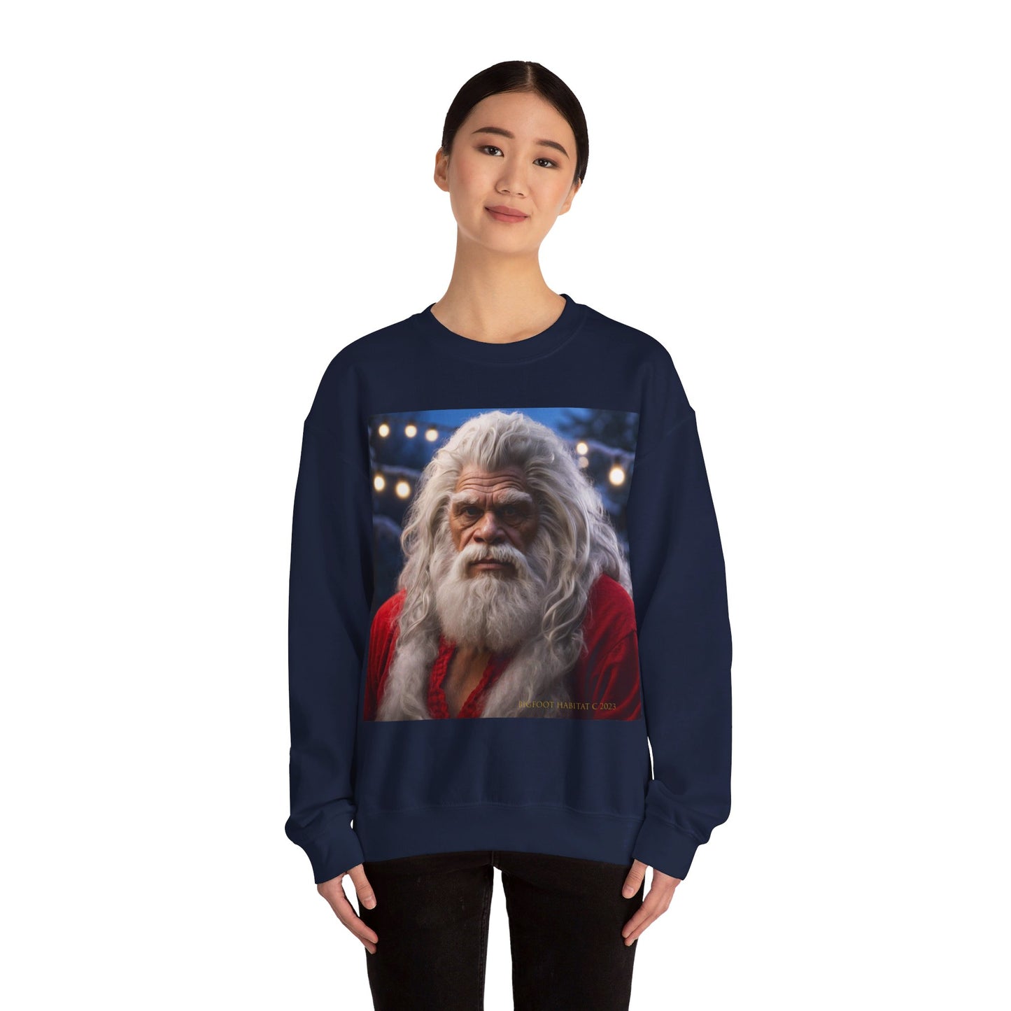 'Old Santa' BIGFOOT HABITAT Santa Crewneck Sweatshirt