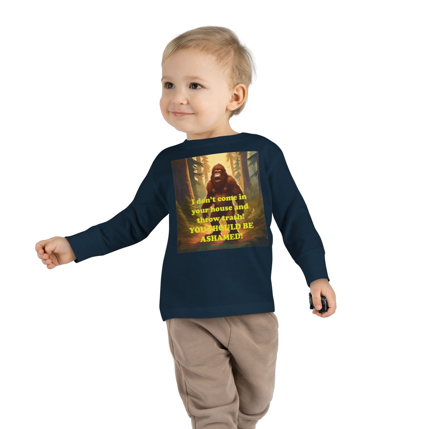 'Don't trash my Home!' Toddler Long Sleeve Tee