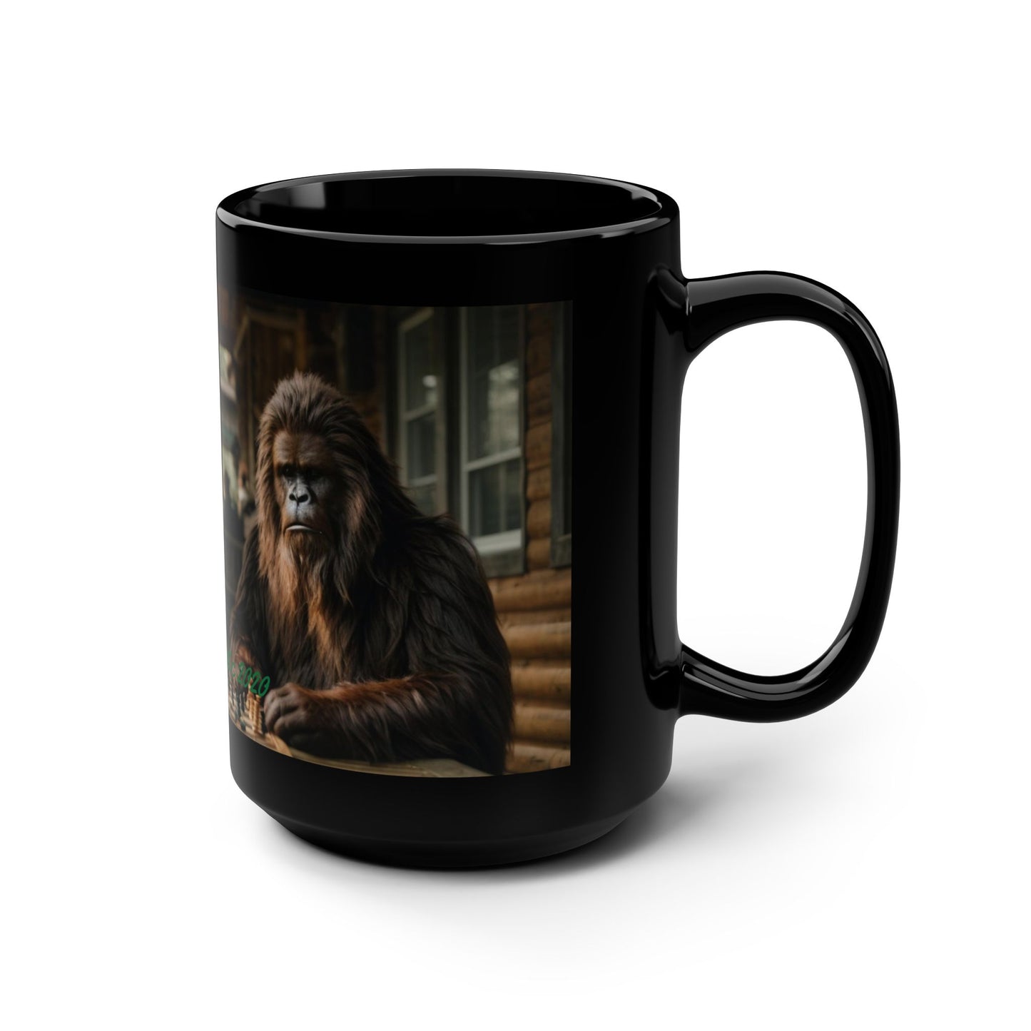 'Old Men' BIGFOOT HABITAT Black Mug, 15oz