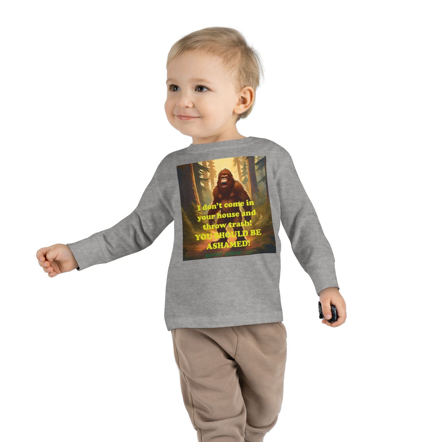 'Don't trash my Home!' Toddler Long Sleeve Tee