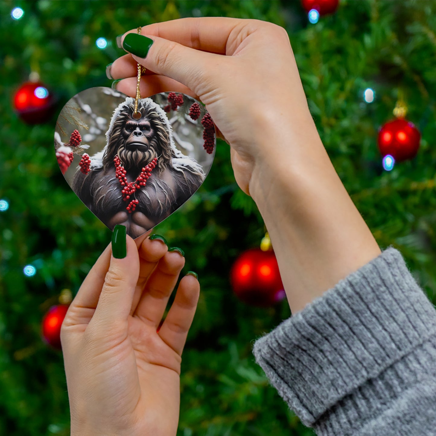 "Merry Christmas" Ceramic Ornament, 4 Shapes