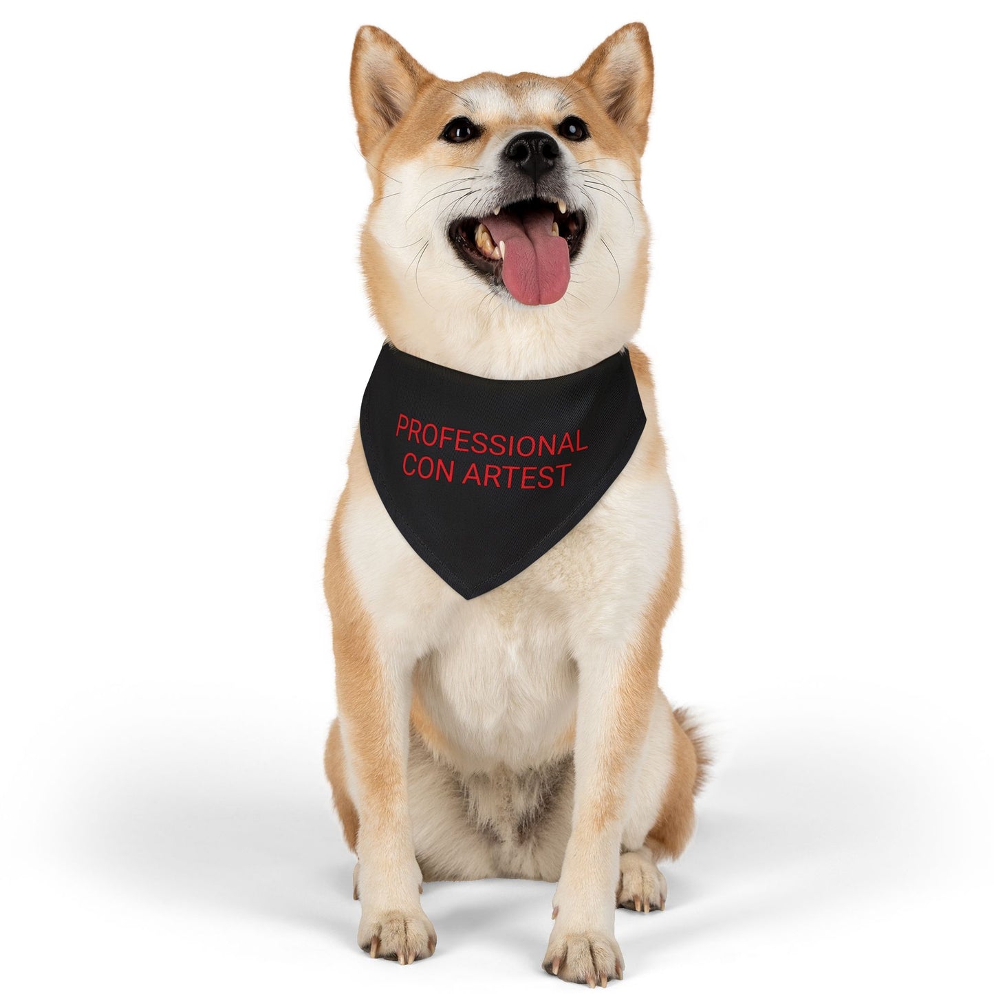 'PROFESSIONAL CON ARTIST' Pet Bandana Collar by Bigfoot Habitat