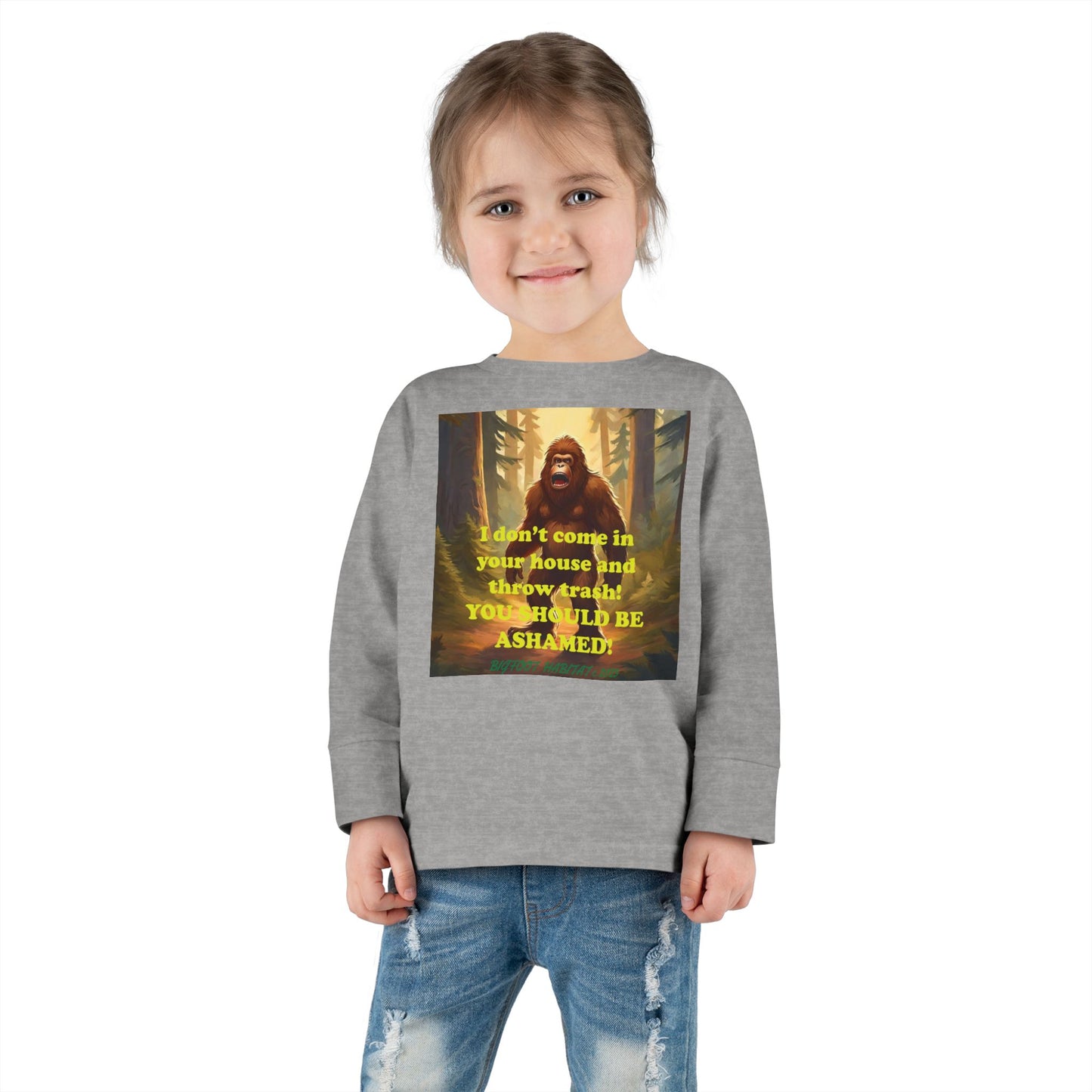 'Don't trash my Home!' Toddler Long Sleeve Tee