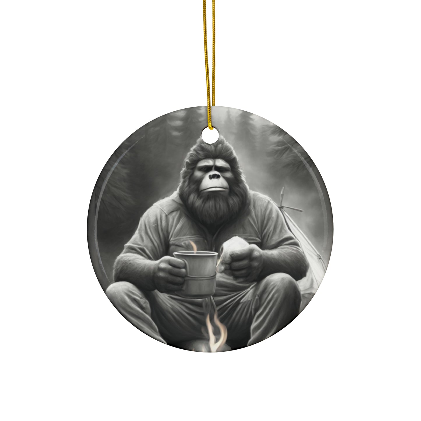 'My Away Place' BIGFOOT HABITAT Ceramic Ornament