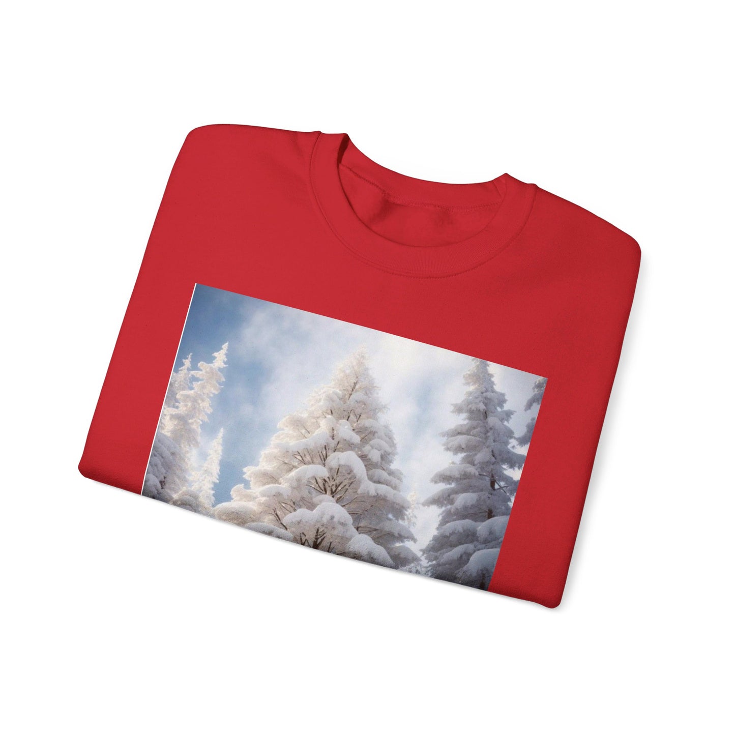 Winter Wonderland Winter Scene Crewneck Sweatshirt .