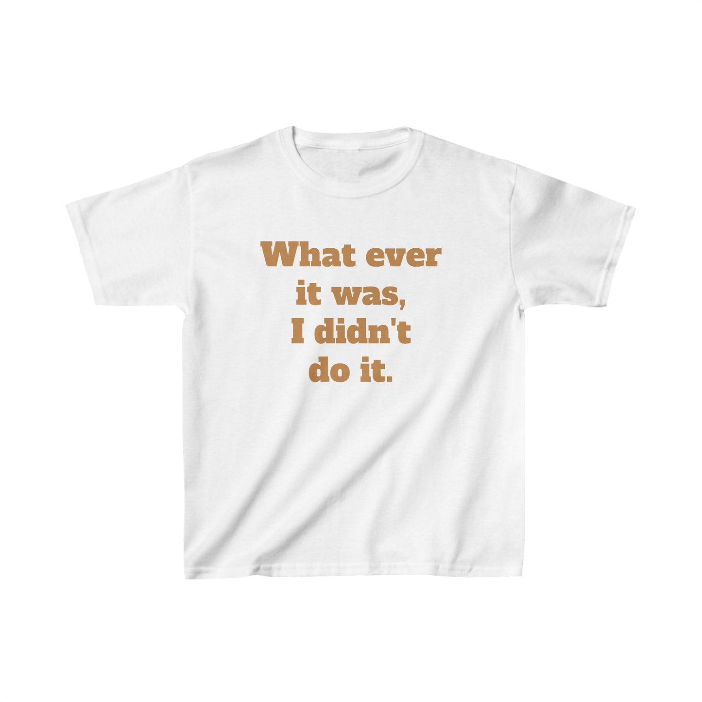 'I didn't do it.'  Kids Heavy Cotton™ Tee by BIGFOOT HABITAT