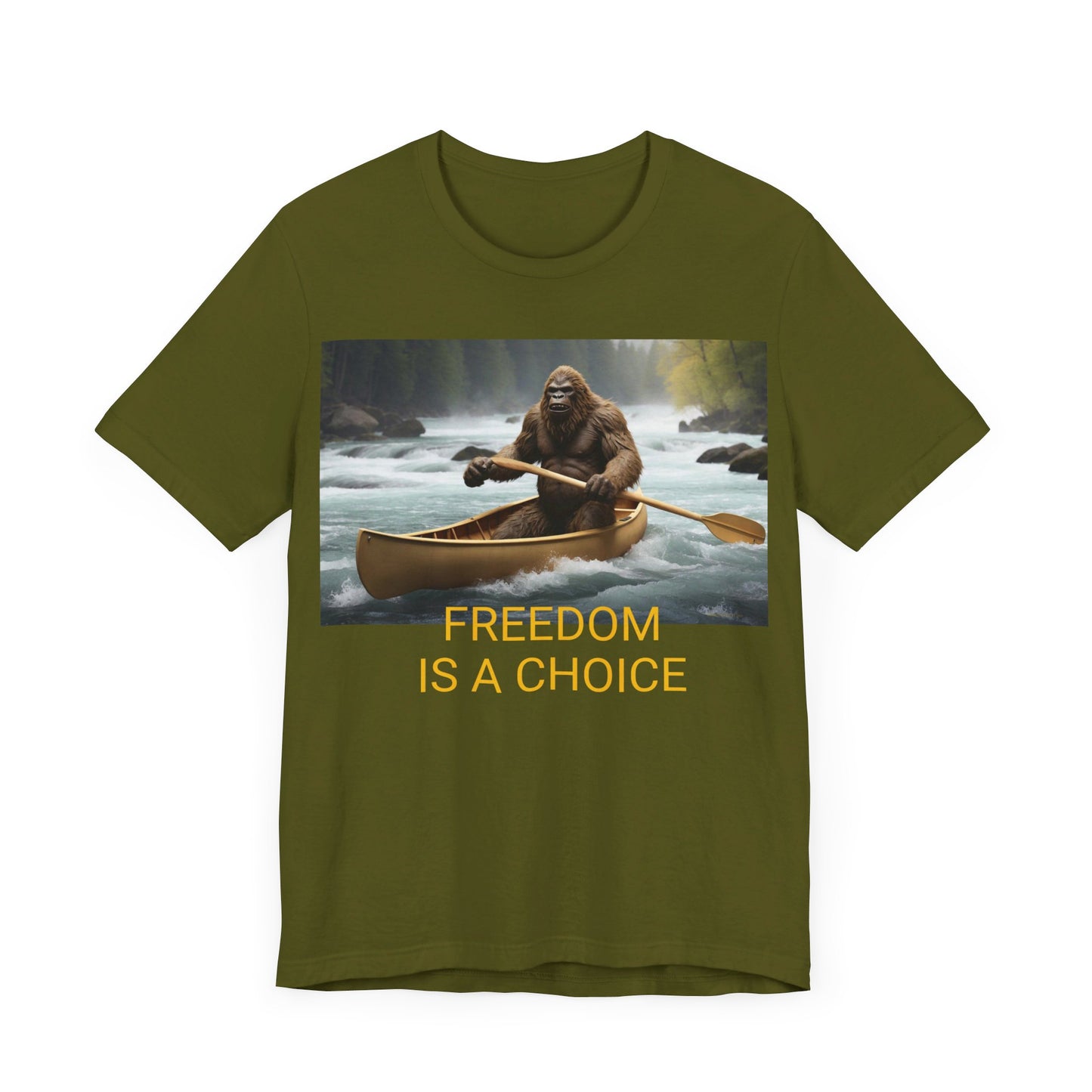 'FREEDOM IS A CHOICE' BIGFOOT HABITAT Unisex Jersey Short Sleeve Tee