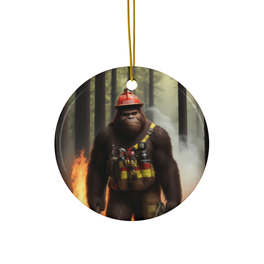 BIGFOOT HABITAT 'Fireman 1' Ceramic Ornament