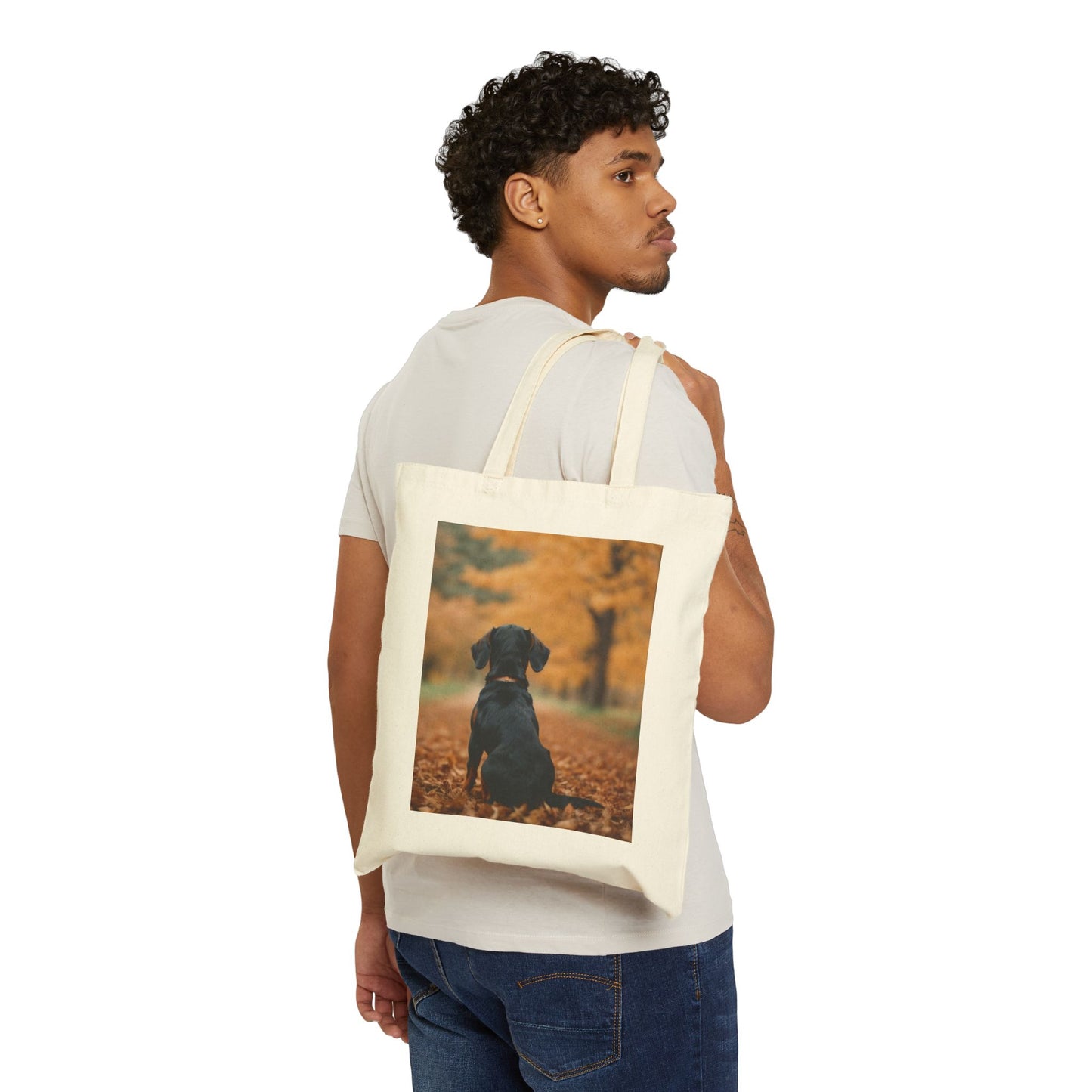 Dachshund Tote Bag, the other side of the dog story.