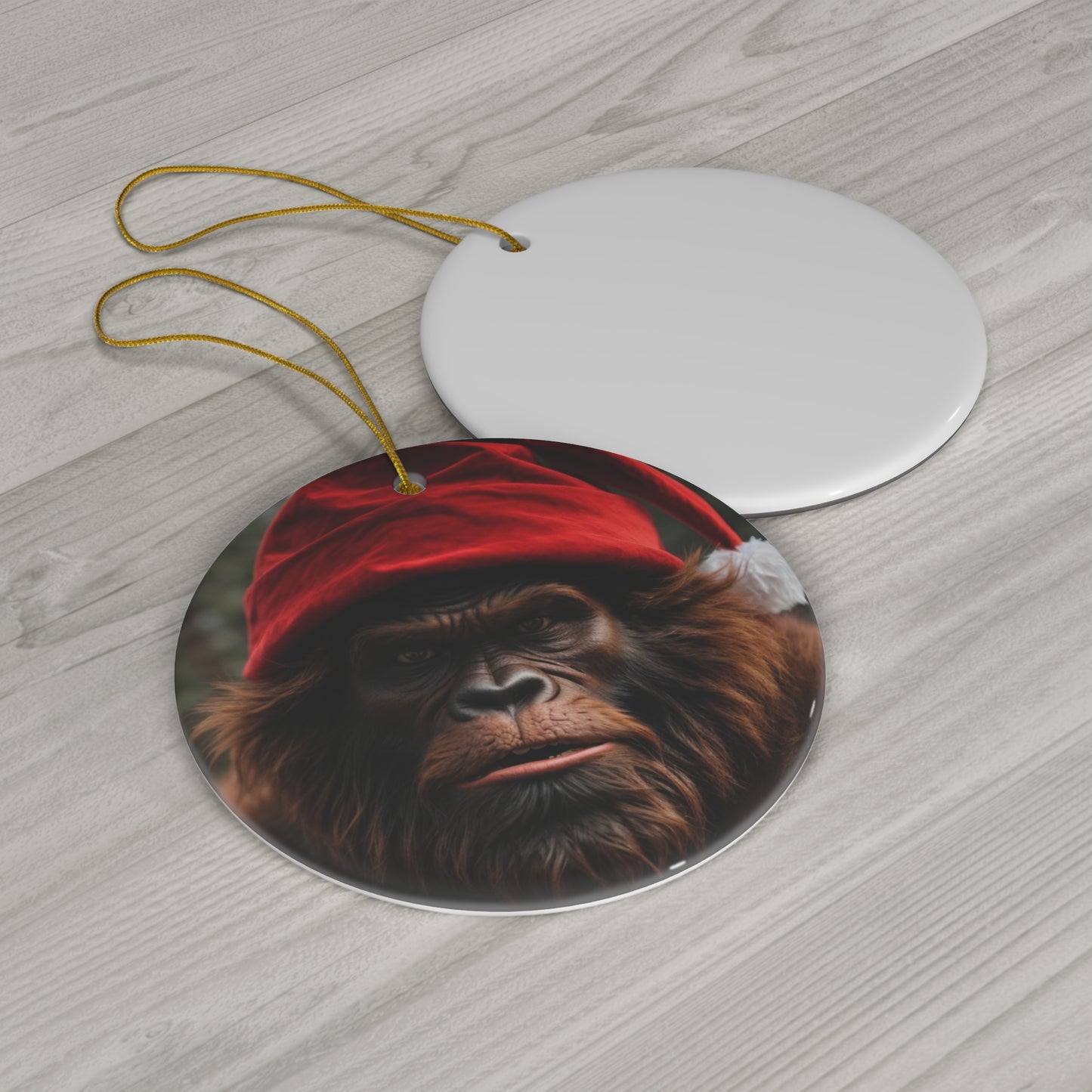 'Santa Harry?' BIGFOOT HABITAT Ceramic Ornament, 4 Shapes