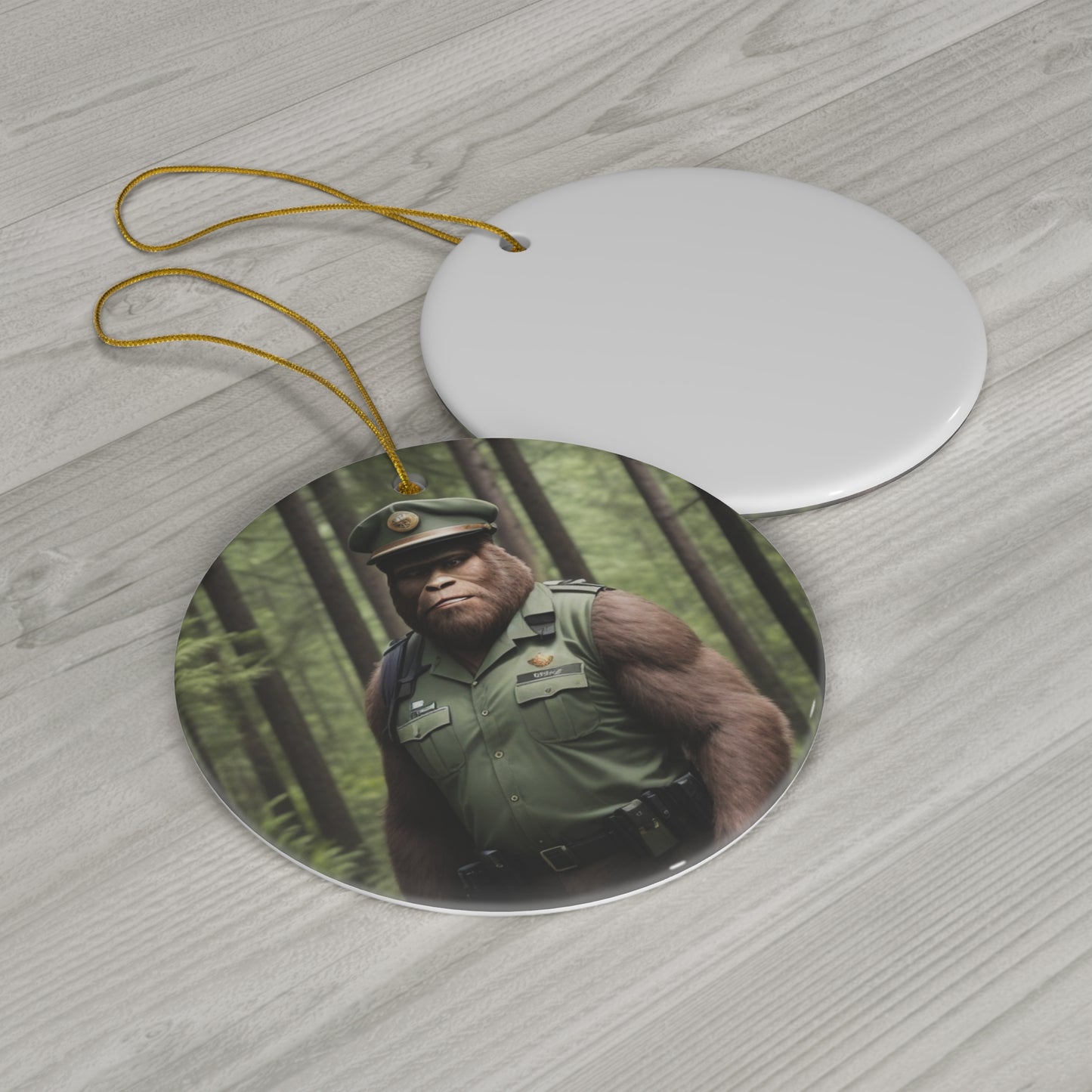 BIGFOOT HABITAT 'Forest Ranger' Ceramic Ornament