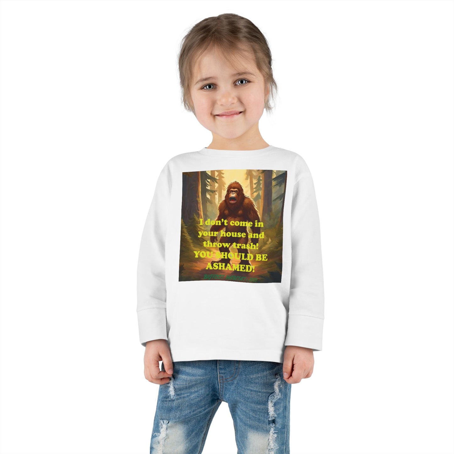 'Don't trash my Home!' Toddler Long Sleeve Tee