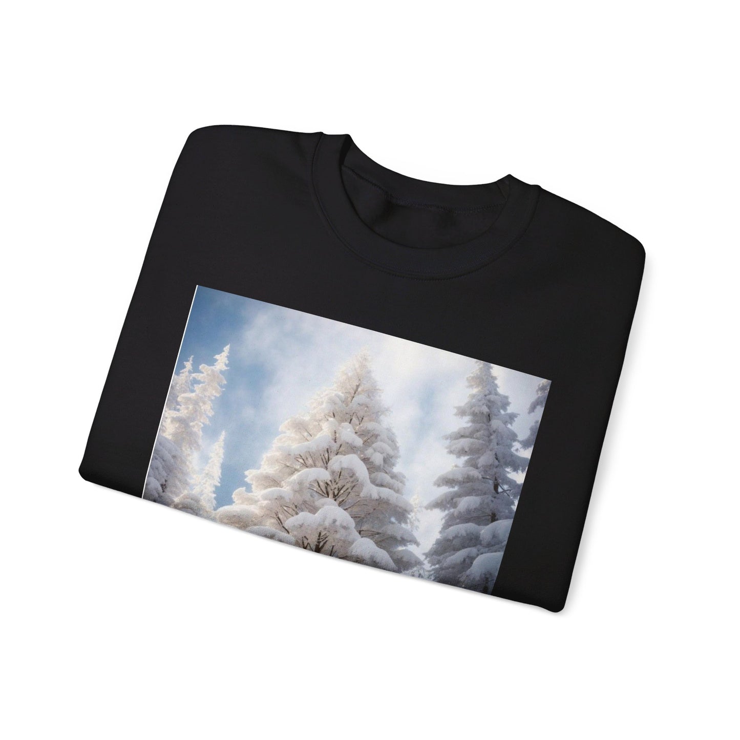 Winter Wonderland Winter Scene Crewneck Sweatshirt .