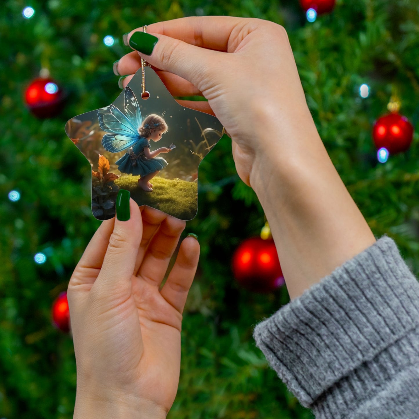 "Lil' Fairy" Ceramic Ornament, 4 Shapes