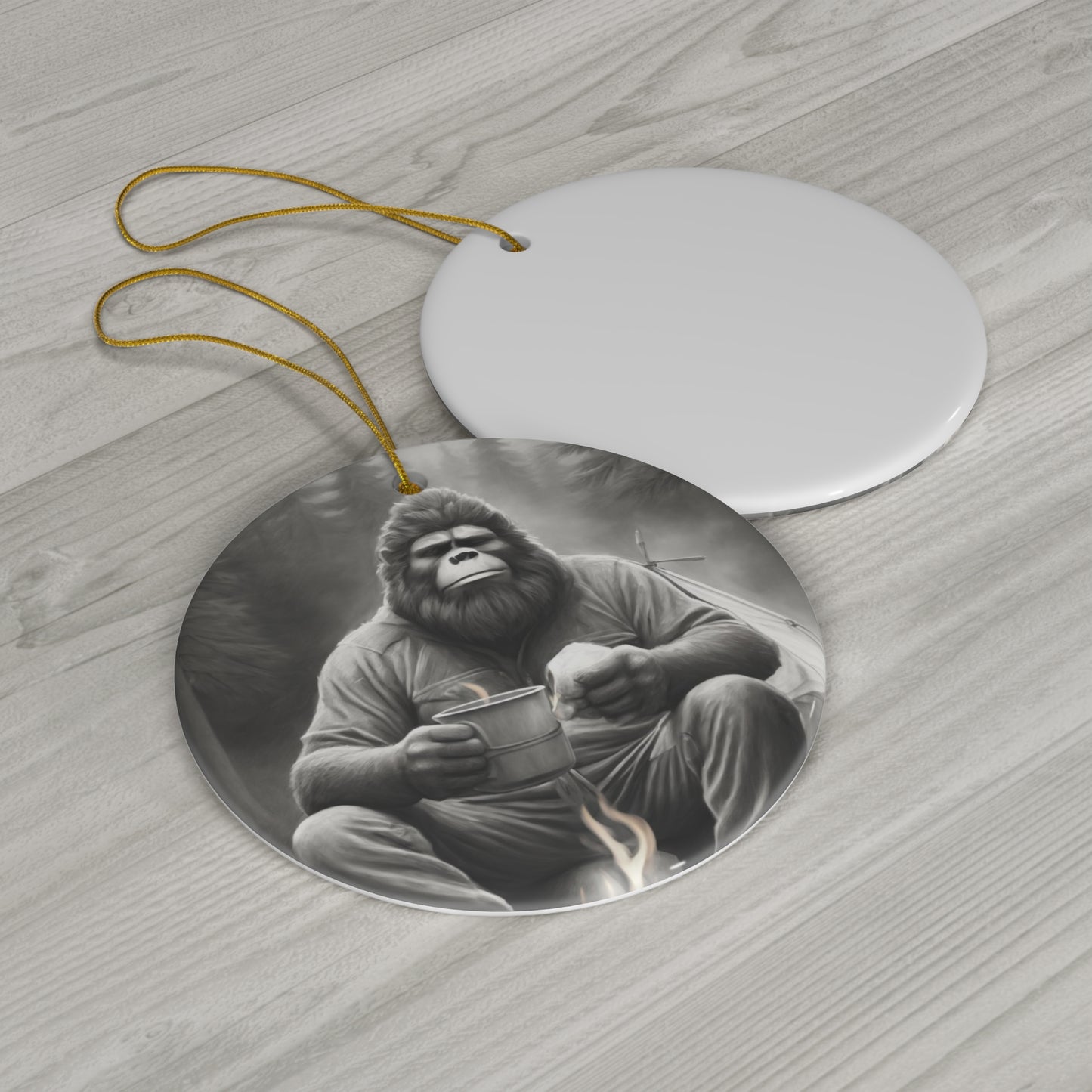 'My Away Place' BIGFOOT HABITAT Ceramic Ornament