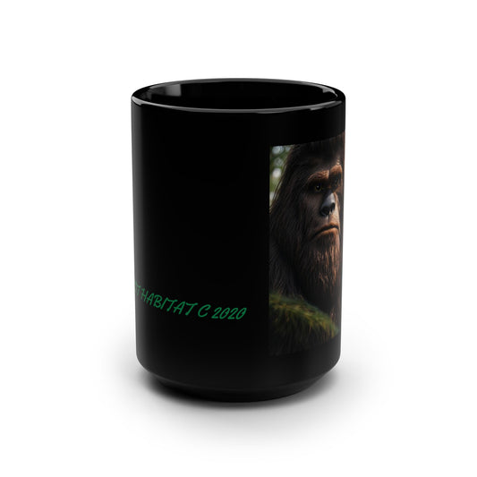 BIGFOOT PORTRAIT Black Mug, 15oz