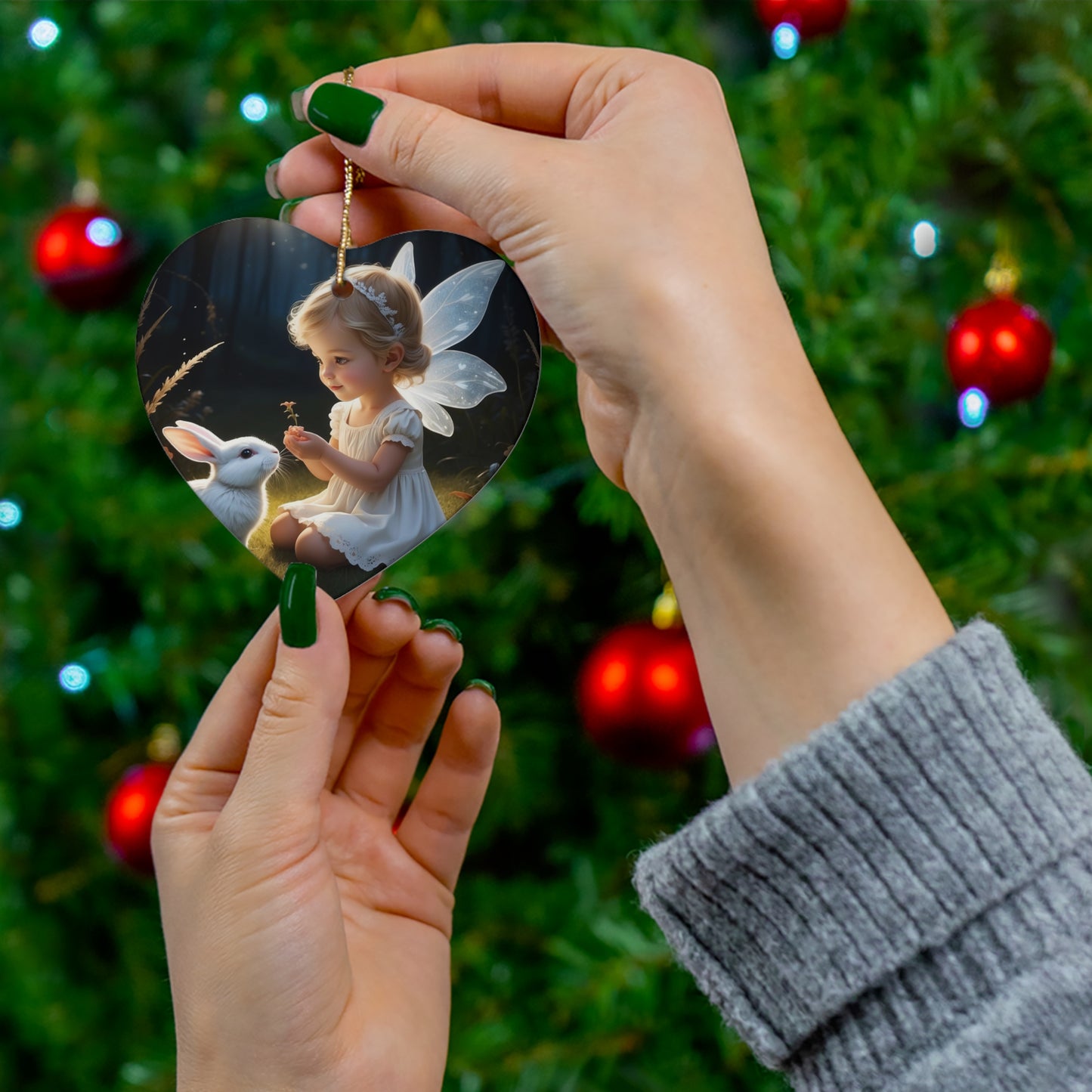 "Prescious Little Fairy" Ceramic Ornament, 4 Shapes