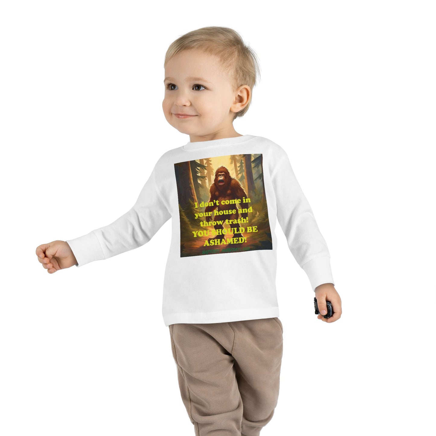 'Don't trash my Home!' Toddler Long Sleeve Tee