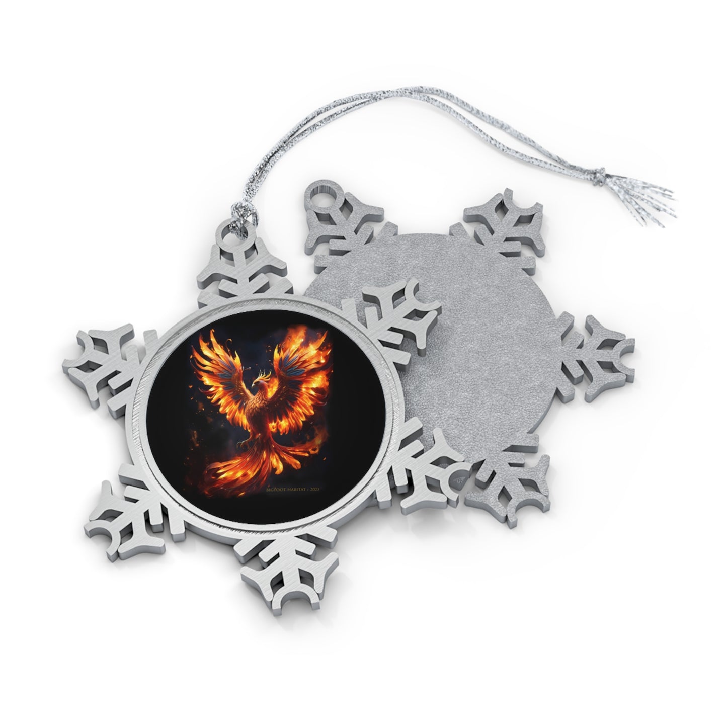 'Firebird' Pewter Snowflake Ornament by BIGFOOT HABITAT