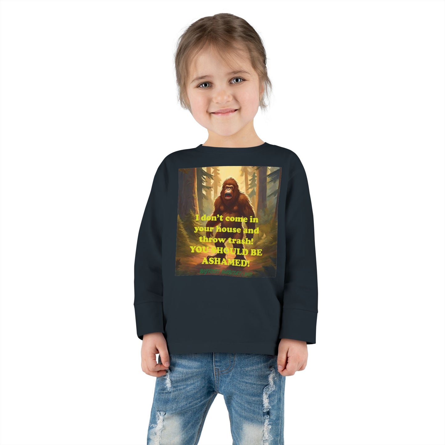 'Don't trash my Home!' Toddler Long Sleeve Tee