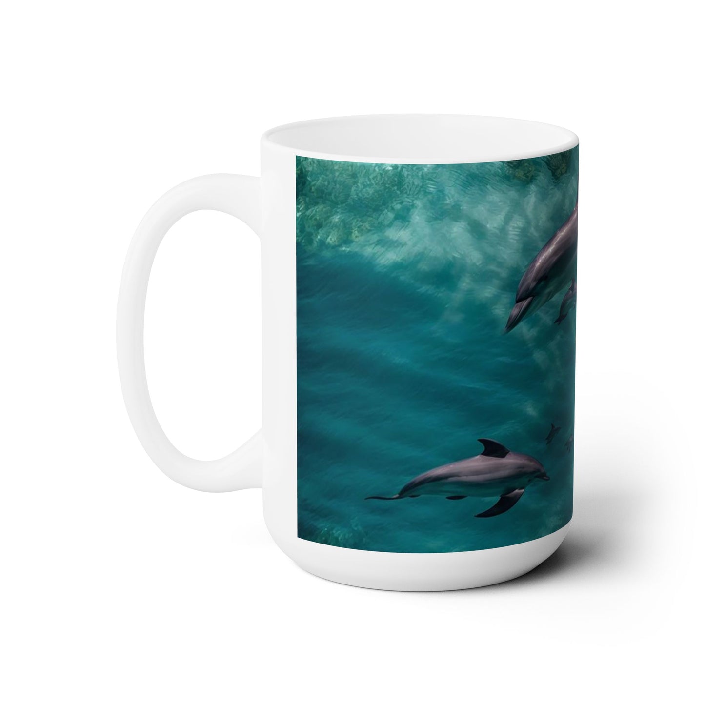 Dolphin Ceramic Mug 15oz by BIGFOOT HABITAT