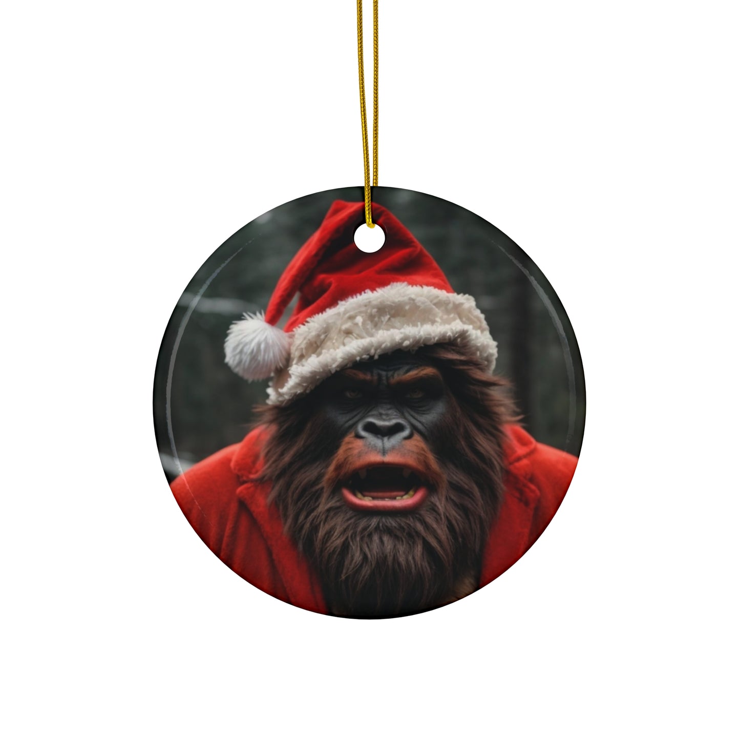 'The Other Santa' BIGFOOT HABITAT Ceramic Ornament