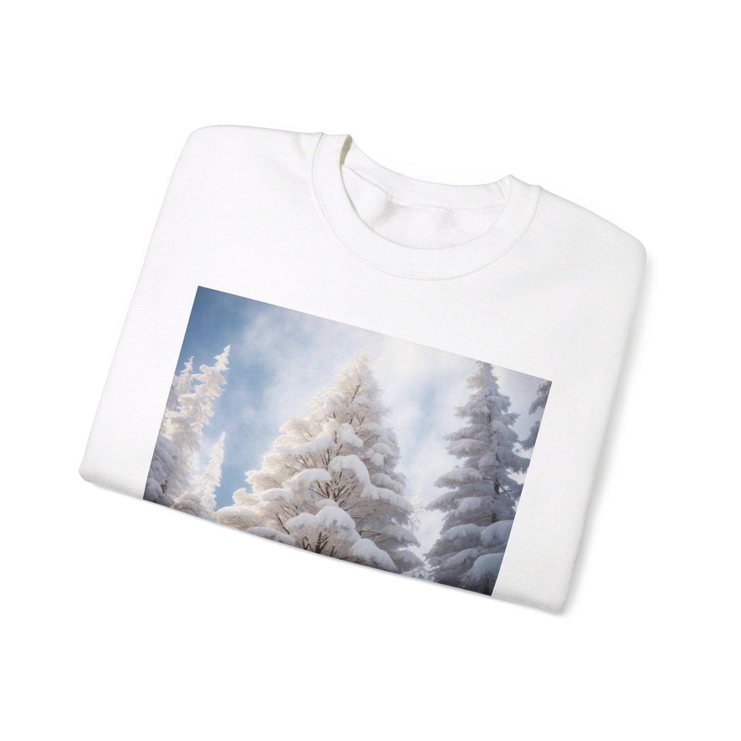 Winter Wonderland Winter Scene Crewneck Sweatshirt .