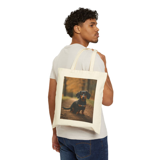 Dachshund Tote Bag, the other side of the dog story.