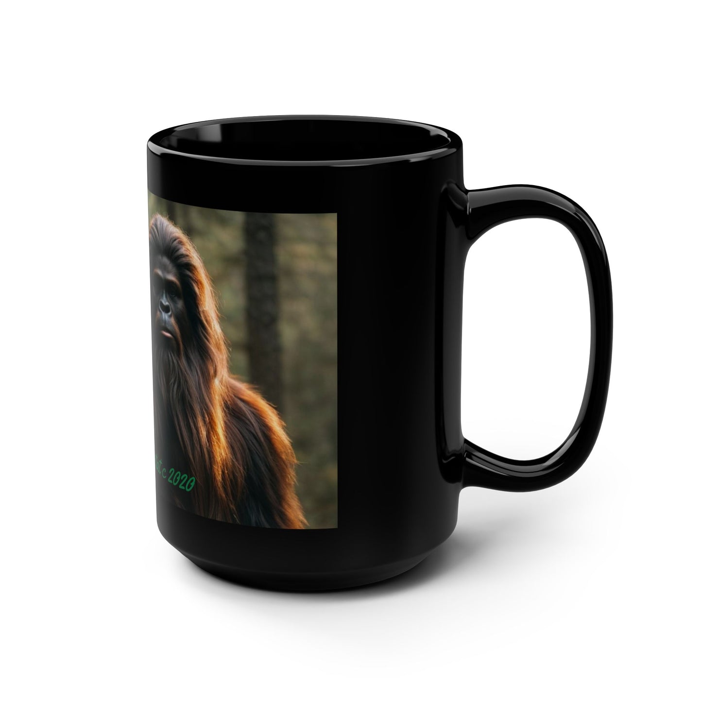 'The Bold One' BIGFOOT HABITAT Black Mug, 15oz