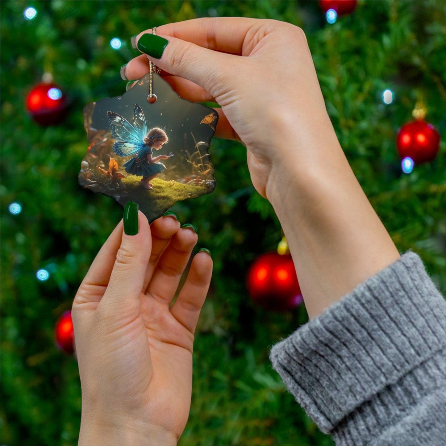 "Lil' Fairy" Ceramic Ornament, 4 Shapes